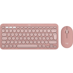 Logitech Pebble 2 Combo clavier Souris incluse RF sans fil + Bluetooth QWERTZ Allemand Rose