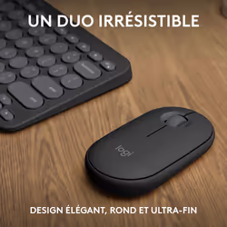 Logitech Pebble 2 Combo clavier Souris incluse RF sans fil + Bluetooth QWERTY US International Graphite