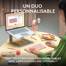 Logitech Pebble 2 Combo clavier Souris incluse RF sans fil + Bluetooth QWERTY US International Graphite - Vue supplémentaire 4