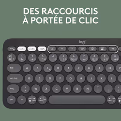 Logitech Pebble 2 Combo clavier Souris incluse RF sans fil + Bluetooth QWERTY US International Graphite - Vue supplémentaire 5