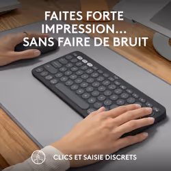 Logitech Pebble 2 Combo clavier Souris incluse RF sans fil + Bluetooth QWERTY US International Graphite - Vue supplémentaire 8
