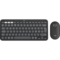 Logitech Pebble 2 Combo clavier Souris incluse RF sans fil + Bluetooth QWERTY Danois, Finlandais, Norvégien, Suédois Graphite