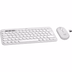 Logitech Pebble 2 Combo clavier Souris incluse RF sans fil + Bluetooth QWERTZ Allemand Blanc