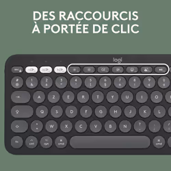 Logitech Pebble 2 Combo for Mac clavier Souris incluse RF sans fil + Bluetooth AZERTY Français Graphite - Vue supplémentaire 6