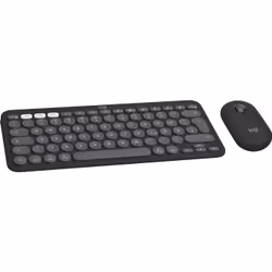 Logitech Pebble 2 Combo for Mac clavier Souris incluse RF sans fil + Bluetooth QWERTZ Allemand Graphite