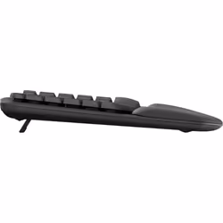 Logitech Wave Keys, Taille réelle (100 %), RF sans fil + Bluetooth, Clavier à membrane, QWERTY, Graphite
