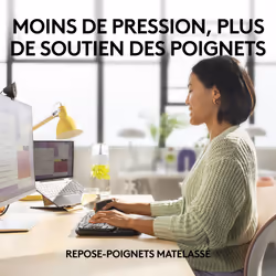 Logitech Wave Keys clavier ergonomique sans fil avec repose-poignets rembourré - Vue supplémentaire 5