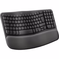 Logitech Wave Keys clavier RF sans fil + Bluetooth QWERTY Danois, Finlandais, Norvégien, Suédois Graphite