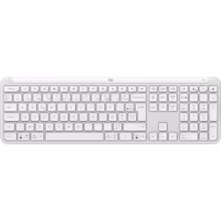 Logitech K950 Signature Slim, Taille réelle (100 %), Sans fil, RF sans fil + Bluetooth, Commutateur de touche « ciseaux », AZ ...