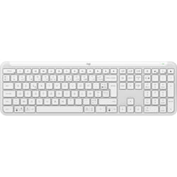 Logitech K950 Signature Slim clavier Bureau RF sans fil + Bluetooth AZERTY Français Blanc