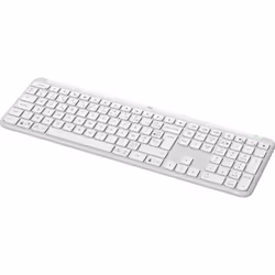 Logitech K950 Signature Slim clavier Bureau RF sans fil + Bluetooth AZERTY Français Blanc