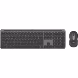 Logitech MK950 Signature Slim, Sans fil, RF sans fil + Bluetooth, Commutateur de touche « ciseaux », QWERTZ, Graphite, Souris ...