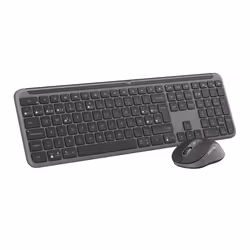 Logitech MK950 Signature Slim, Sans fil, RF sans fil + Bluetooth, Commutateur de touche « ciseaux », QWERTY, Graphite, Souris ...