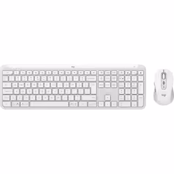 Logitech MK950 Signature Slim, Sans fil, RF sans fil + Bluetooth, Commutateur de touche « ciseaux », QWERTY, Blanc, Souris in ...