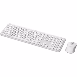 Logitech MK950 Signature Slim clavier Souris incluse Bureau RF sans fil + Bluetooth QWERTY US International Blanc