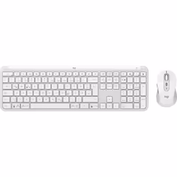 Logitech MK950 Signature Slim, Sans fil, RF sans fil + Bluetooth, Commutateur de touche « ciseaux », QWERTZ, Graphite, Blanc, ...