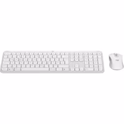 Logitech MK950 Signature Slim QWERTZ Allemand Graphite, Blanc