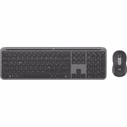 Logitech MK950 Signature for Business, Sans fil, RF sans fil + Bluetooth, Commutateur de touche « ciseaux », QWERTZ, Graphite ...