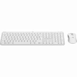 Logitech MK950 Signature Slim clavier Souris incluse RF sans fil + Bluetooth AZERTY Français Blanc