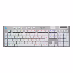 Logitech G G915 X LIGHTSPEED, Avec fil &sans fil, USB + RF Wireless + Bluetooth, Clavier mécanique, QWERTY, LED, Blanc