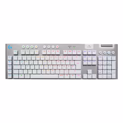 Logitech G G915 X LIGHTSPEED, Avec fil &sans fil, USB + RF Wireless + Bluetooth, Clavier mécanique, QWERTZ, LED, Blanc