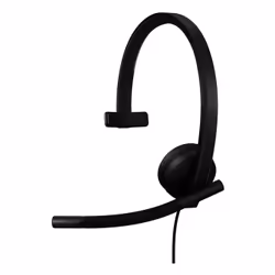 Logitech H570e, Avec fil, Bureau/Centre d'appels, 89 g, Casque, Noir