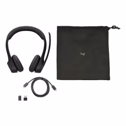 Logitech 981-001451 casque Sans fil Arceau Bureau/Centre d'appels Bluetooth Noir - Vue supplémentaire 7