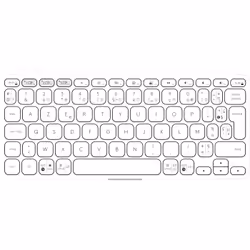 Logitech Keys-To-Go 2 clavier Universel Bluetooth AZERTY Français Blanc