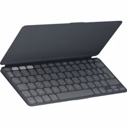 Logitech Keys-To-Go 2, Mini, Sans fil, Bluetooth, Commutateur de touche « ciseaux », AZERTY, Graphite