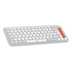 Logitech POP Icon Keys clavier Universel Bluetooth QWERTY Espagnole Orange, Blanc