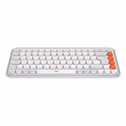 Logitech POP Icon Keys clavier Universel Bluetooth QWERTY US International Orange, Blanc