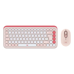 Logitech POP Icon Combo QWERTY US International Rose, Blanc