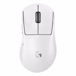Logitech G PRO X SUPERLIGHT 2 DEX, Droitier, Optique, RF Wireless + USB Type-A, 44000 DPI, 1 ms, Blanc