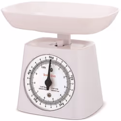 Terraillon Classic Basic, Balances de cuisine mécaniques, 5 kg, 1 g, Blanc, Plastique, Plastique