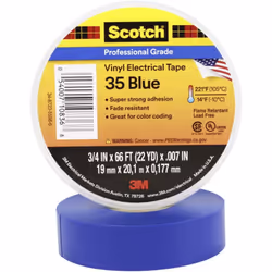 Informations techniques Couleur : bleu Dimensions produit, largeur : 19 mm Longueur : 20 m Matériau support (détails) : PVC R ...