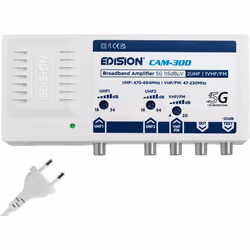 Amplificateur Antenne TV TNT - EDISION - CAM-300 - Multibande - Réglable - Filtre 5G LTE