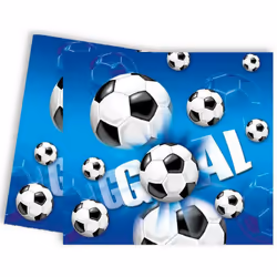 Nappe en plastique Football 120x180 cm Cette nappe en plastique Football est idéale pour un goûter ou un repas d'anniversaire ...