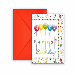 Procos 81847, Anniversaire, Rouge, Papier, 6 pièce(s), 95 mm, 145 mm