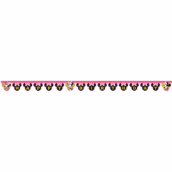 Amscan Minnie Partykette, Banderole en tissu, Papier, Multicolore, Image, Anniversaire, Mur