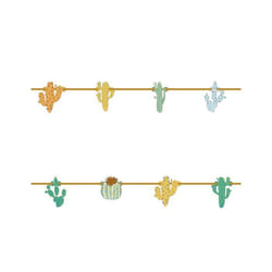 Guirlande en carton cactus 2 m - Jaune