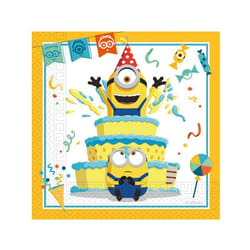 20 Serviettes en papier Minions 33 x 33 cm - Jaune