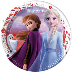 La Reine des Neiges 2 assiettes, Elsa Anna - 23 cm, 8 pièces.
