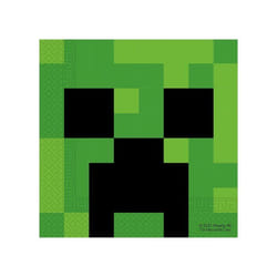 20 serviettes en papier Minecraft 33X33cm