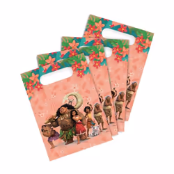 4 Sacs cadeaux Vaiana 2 - Rose