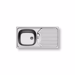 PYRAMIS 100120401, Evier à poser, Rectangulaire, Acier inoxydable, Acier inoxydable, 1 bols, 860 mm