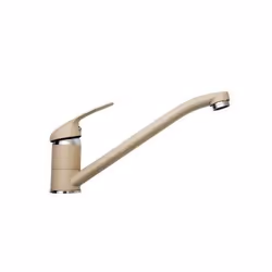 Robinet de cuisine - Pyramis - Asalia Beige sable - Bec fixe - Granit - 145 mm de hauteur
