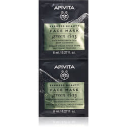 Apivita Express Beauty Cleansing Face Mask Green Clay 2 x 8 ml