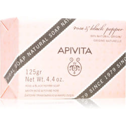 Apivita Natural Soap Rose & Black Pepper 125 g