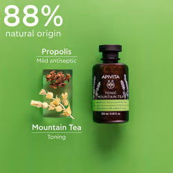 Tonic Mountain Tea Gel de bain au thé de montagne, propolis et huiles essentielles 250 ml