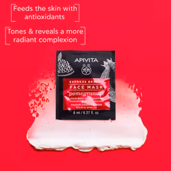 Express Beauty Mascarilla facial iluminadora y revitalizante con granada 2 x 8 ml
